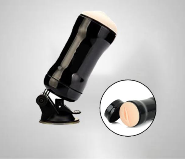 Real Pussy Masturbator with Stand – Premium Soft Silicone Male Wellness Toy | Reusable Adult Accessory